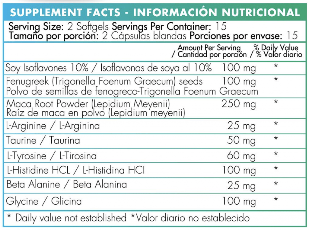 Tabla nutricional Surfem