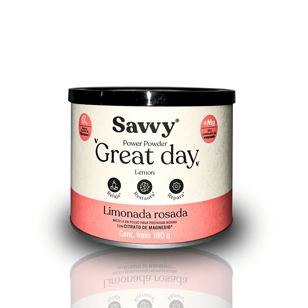 MAGNESIO GREAT DAY SAVVY LIMONADA ROSADA X 180 GR MAGNESIO GREAT DAY SAVVY LIMONADA ROSADA X 180 GR