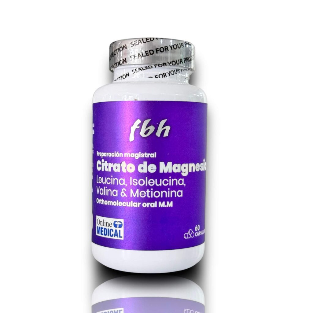 Citrato de magnesio, leucina, isoleucina, valina y Metionina